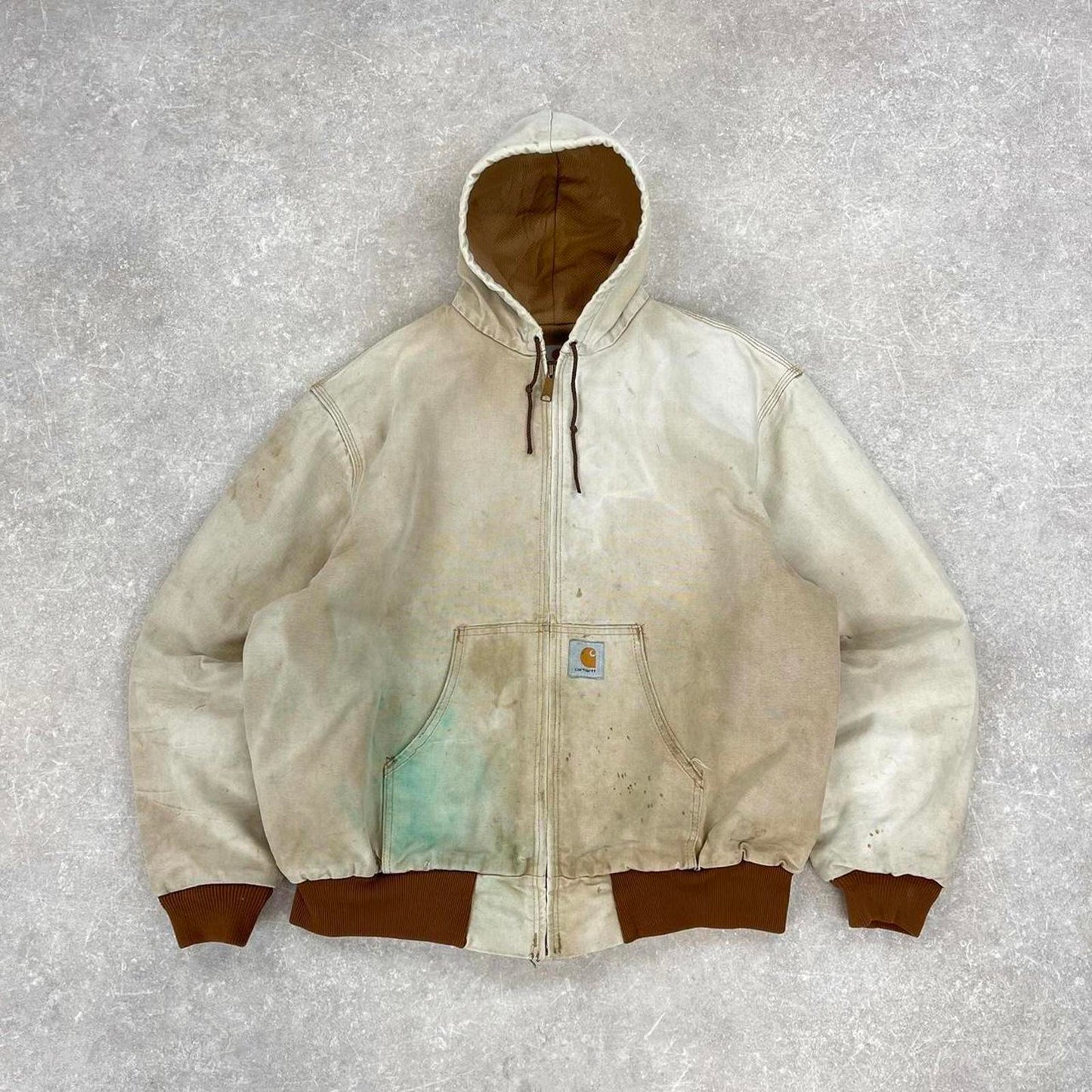 Vintage hooded Carhartt active jacket XL