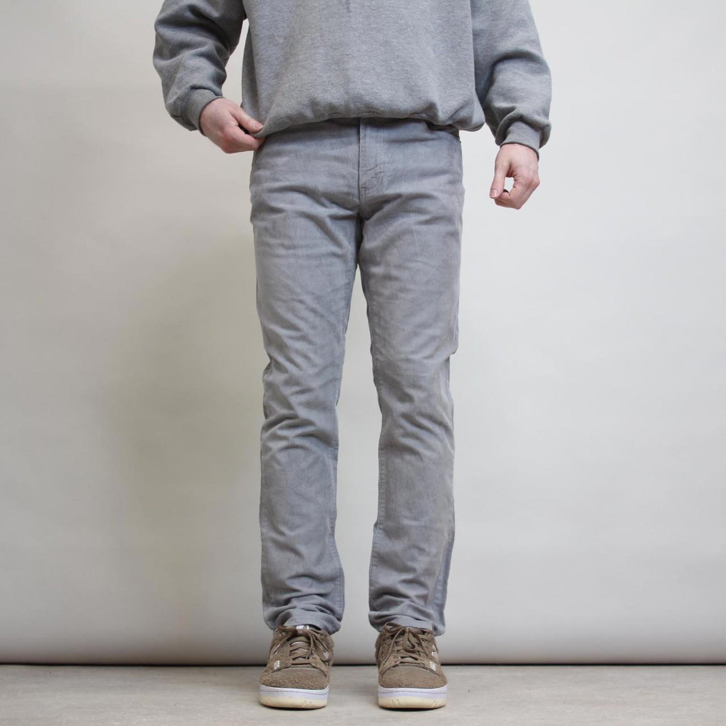 Grey J. Crew Corduroy jeans W32L30 slim flex cord pants