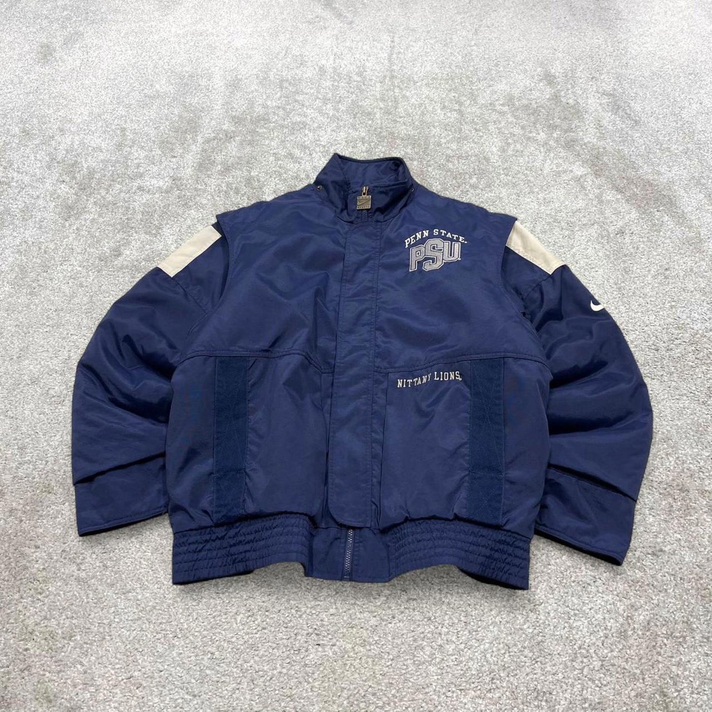 00s Team Nike jacket y2k style XL men's navy full zip padded windbreaker coat technical