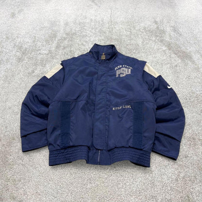 00s Team Nike jacket y2k style XL men's navy full zip padded windbreaker coat technical