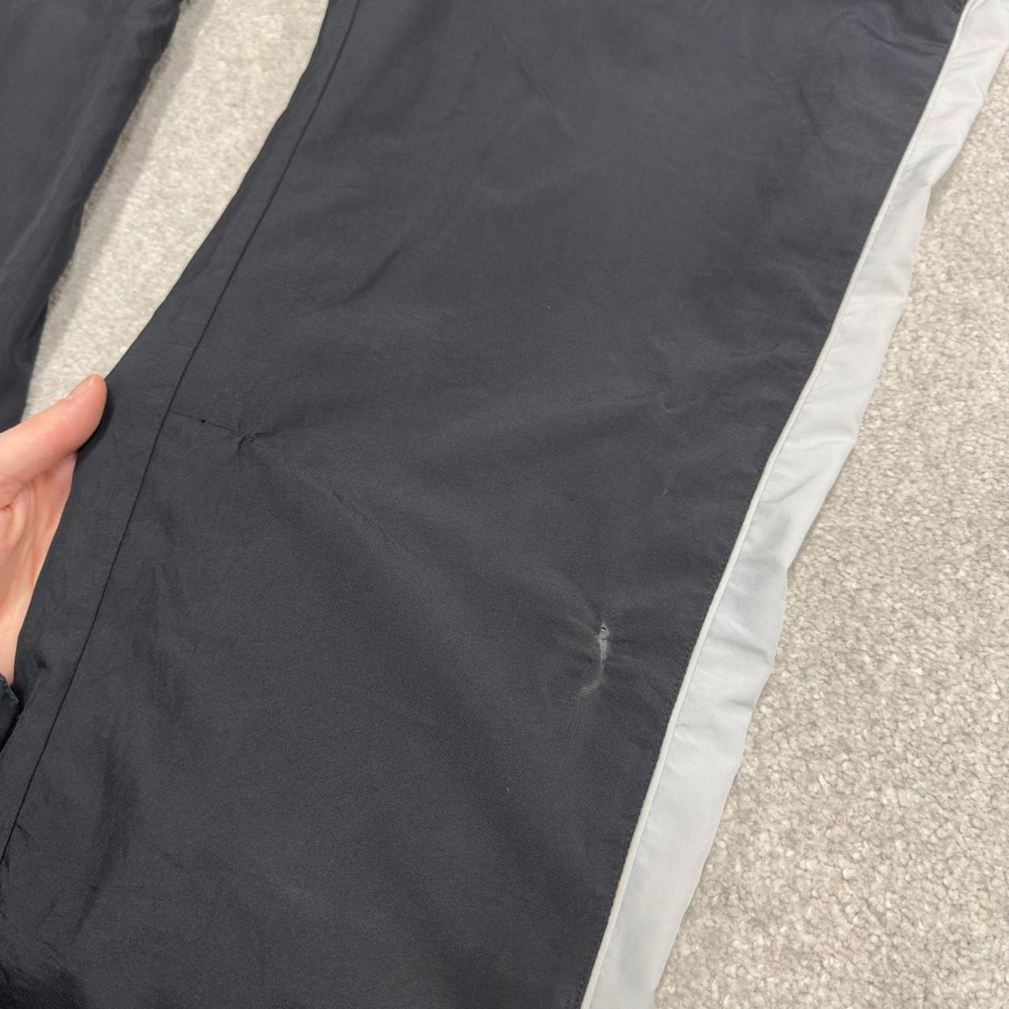 Vintage Y2K Adidas tracksuit bottoms black Side stripe design mesh lined gym track pants