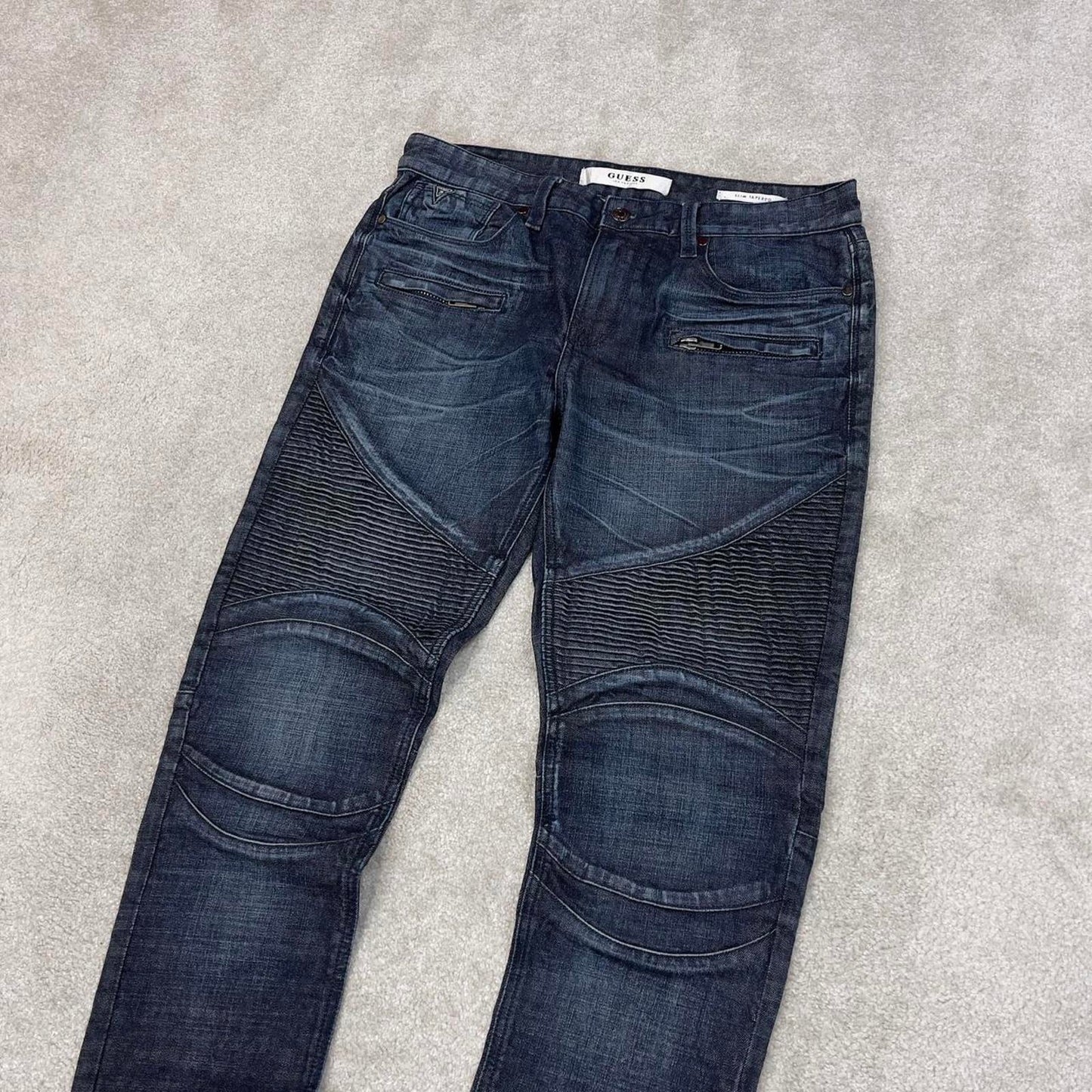 Blue Guess jeans size W33L32 y2k 90s style denim pants slim tapered