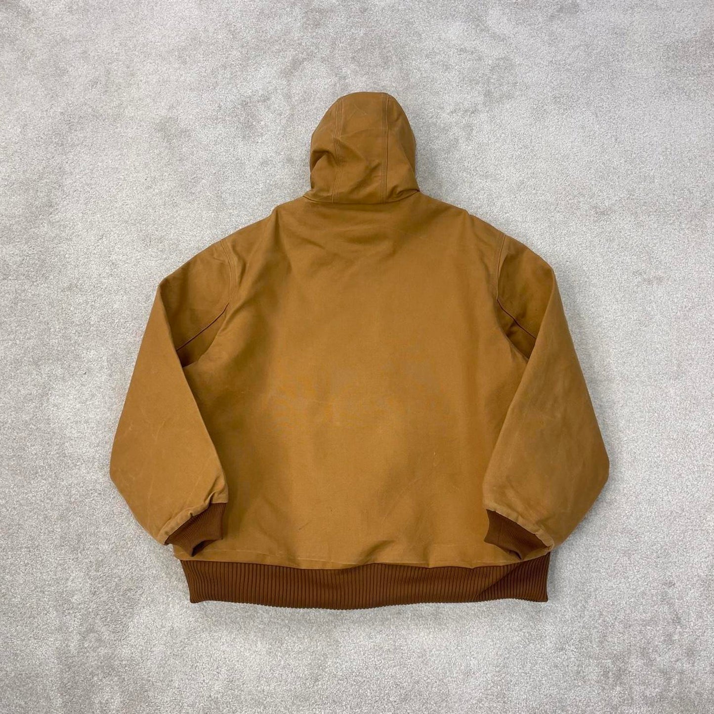 Vintage Carhartt hooded active jacket XL Hamilton Brown canvas bomber