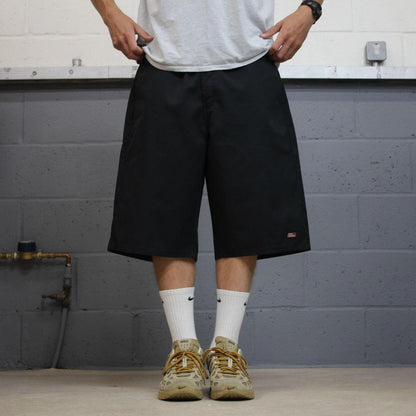Dickies baggy chino shorts carpenter black Chino style skater shorts long wide leg festival