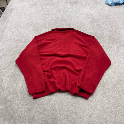 00s Columbia technical fleece XXL men's red 1/4 zip up y2k style autumn pull over casual