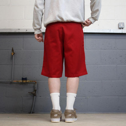 Y2k baggy Dickies shorts skater style red Long wide leg chino summer festival shorts