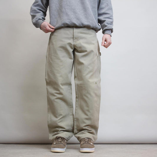 Dickies carpenter jeans W33 L32 beige canvasy skater style carpenters