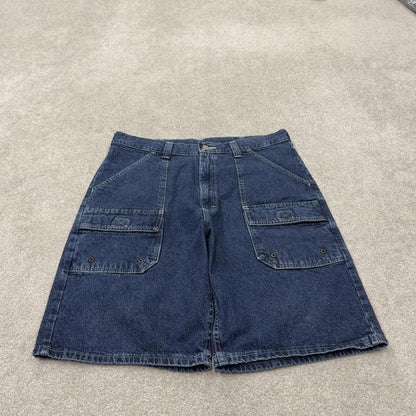 Wrangler denim cargo shorts workwear blue Baggy cargo Y2K jorts summer festival