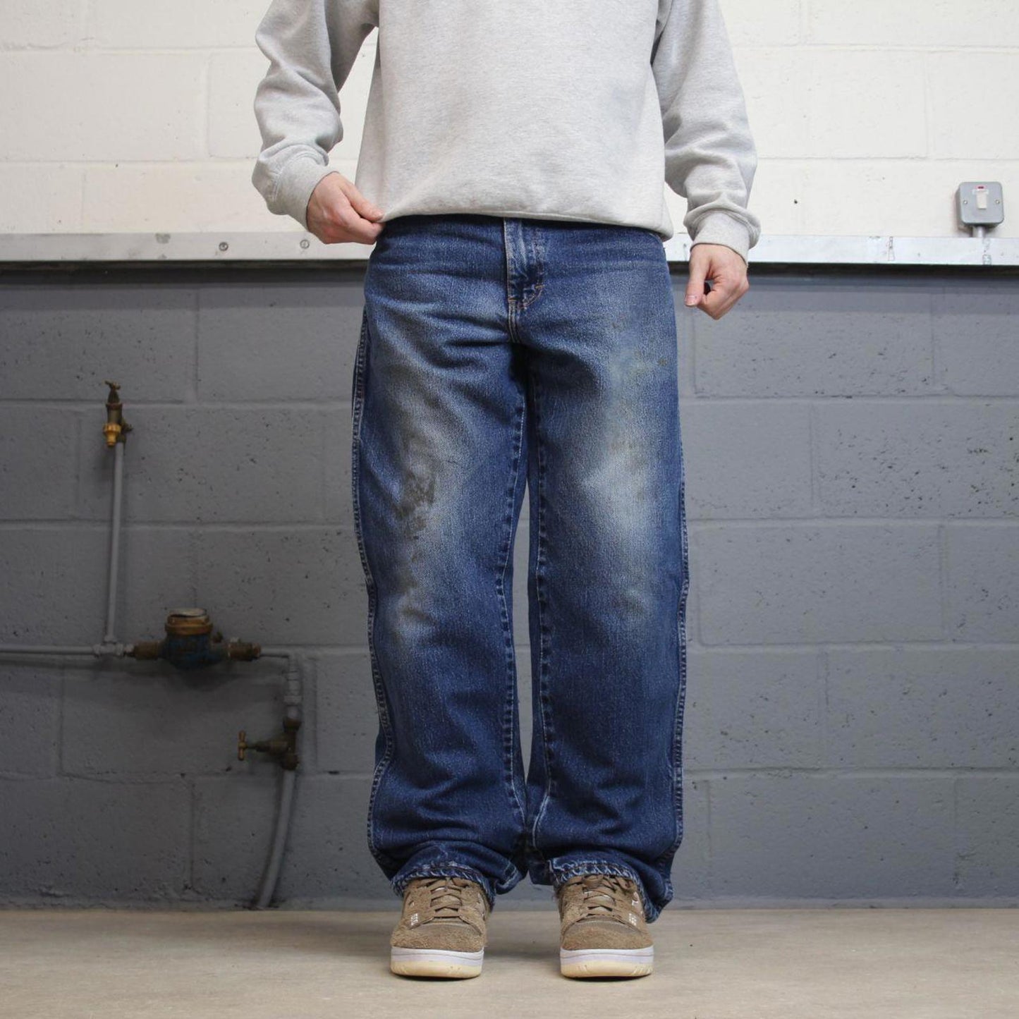 Vintage Dickies jeans loose y2k W34L32 blue denim 90s skater style 5 pocket pants