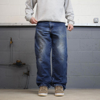 Vintage Dickies jeans loose y2k W34L32 blue denim 90s skater style 5 pocket pants