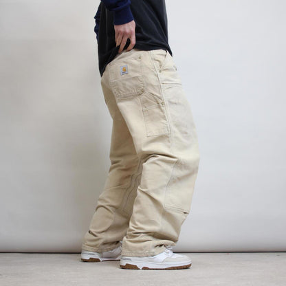 Baggy Carhartt double knee carpenter jeans W40L32 thick canvas heavy cargos wide leg