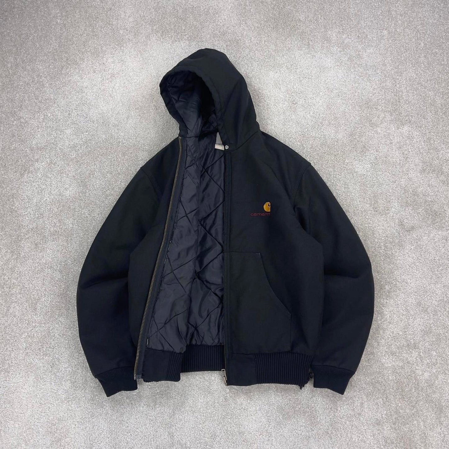Black Carhartt active jacket Small hooded canvas skater jacket