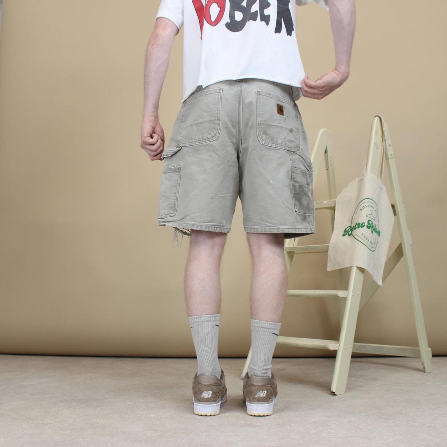 Stone Carhartt carpenter shorts 33