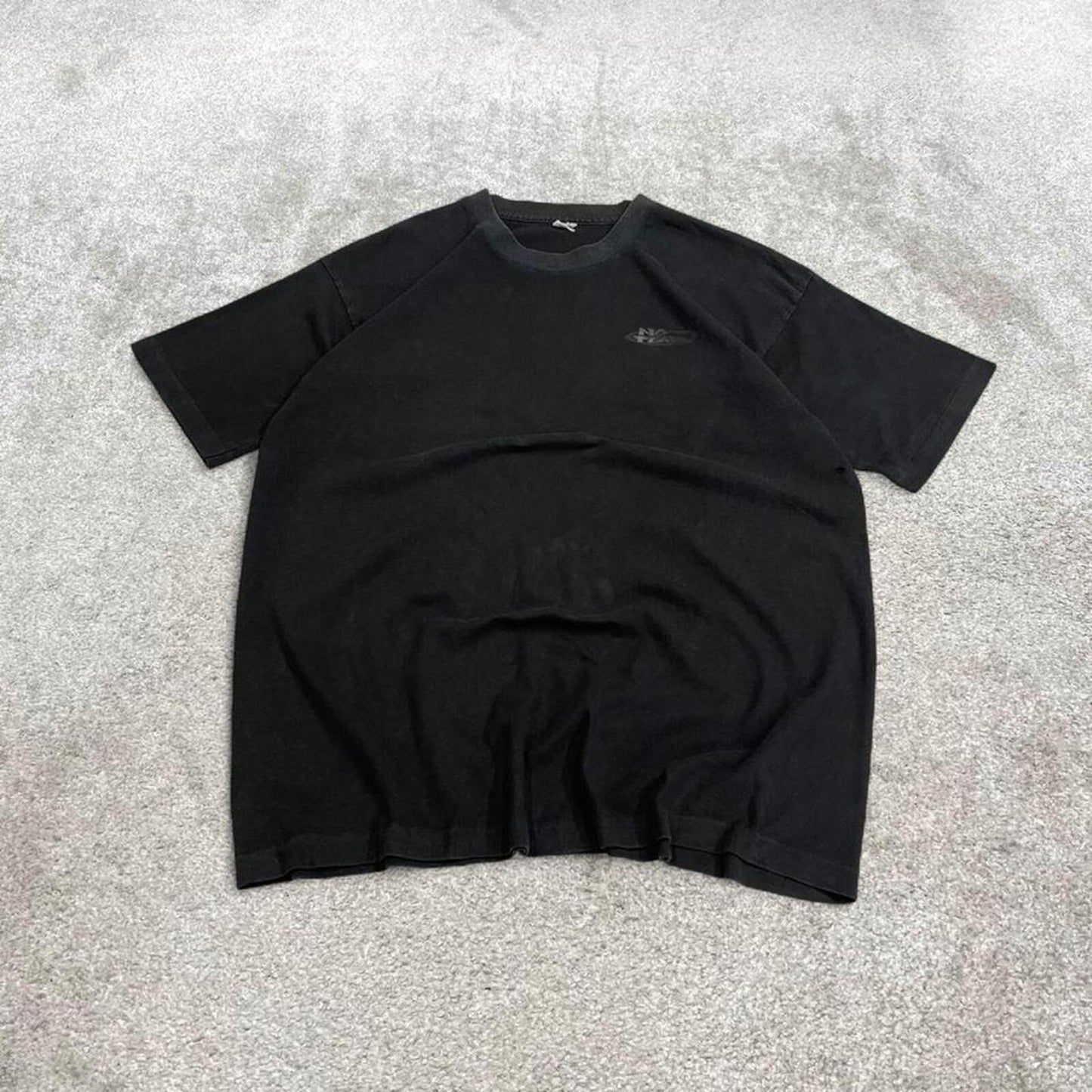 Y2K No Fear graphic t shirt single stitch faded black surf style tee