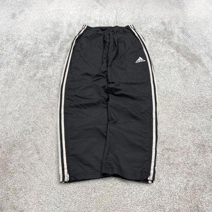 Vintage Y2K Adidas tracksuit bottoms black Side stripe design track pants