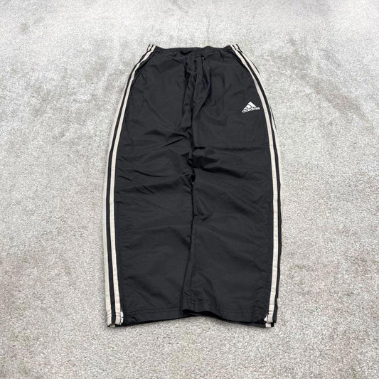 Vintage Y2K Adidas tracksuit bottoms black Side stripe design track pants