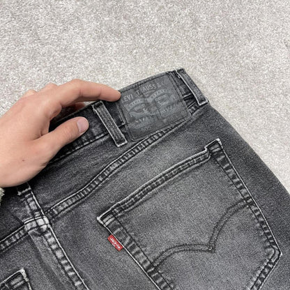 Y2k Levi's 505 jeans grey 38x30 Straight denim pants red tab logo