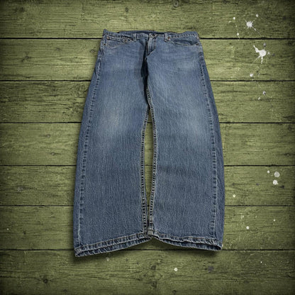 Levi's 505 straight fit jeans y2k blue Regular straight leg denim pants red tab logo