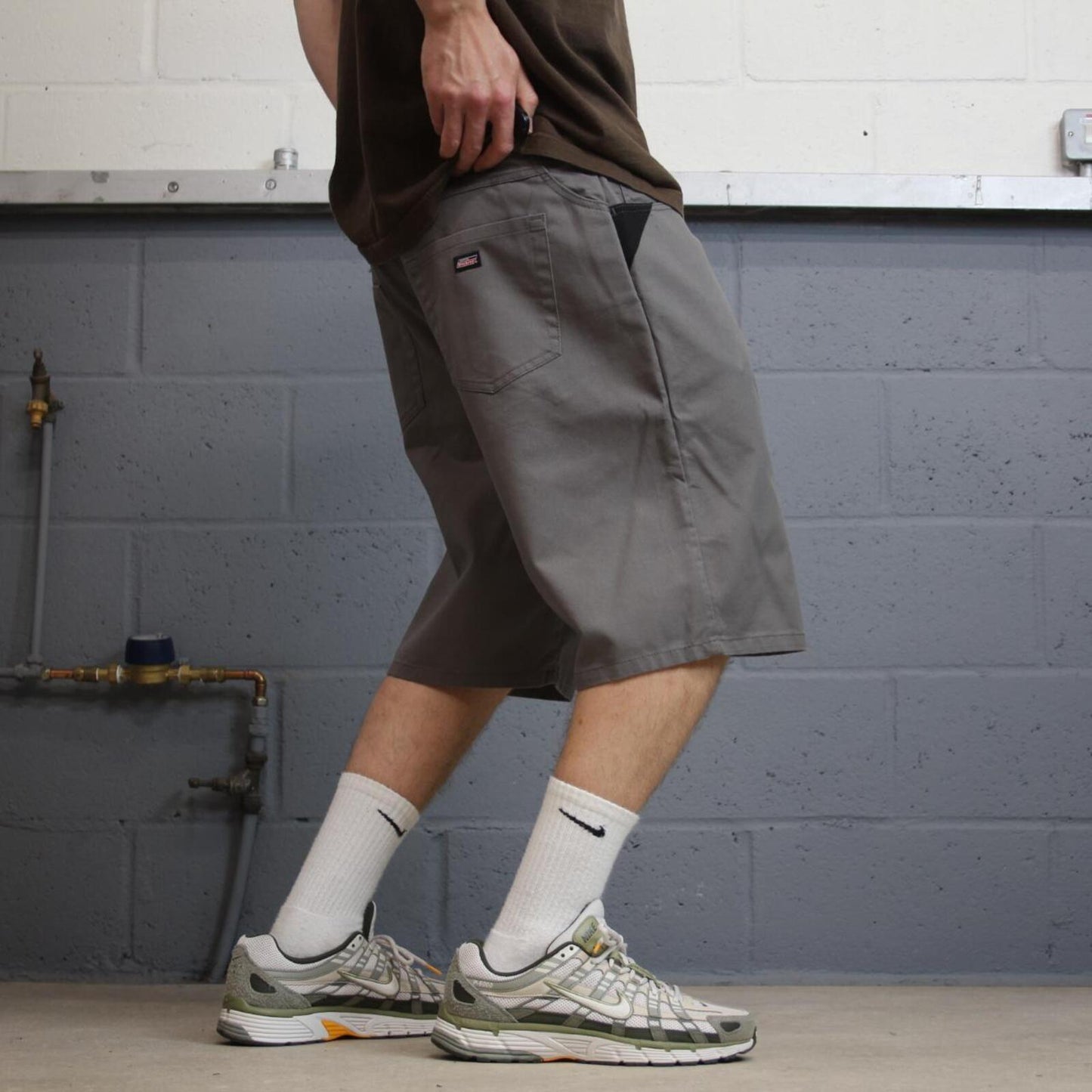 Dickies chino work shorts loose grey Twill chino skater style shorts
