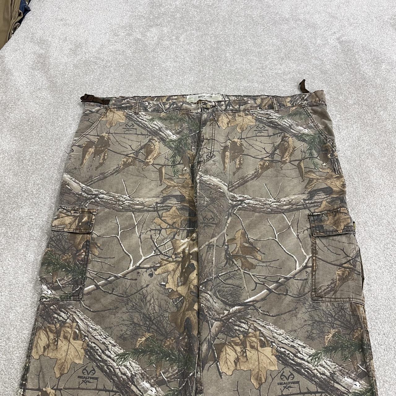 Realtree baggy camo cargo pants wide leg Y2K khaki camouflage outdoors hunting utility trousers