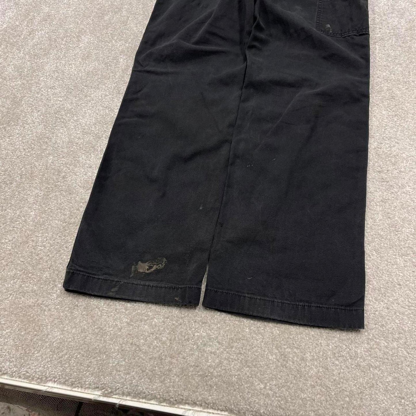 Y2K vintage carhartt carpenter pants black Relaxed fit canvasy skate style workwear cargo pants