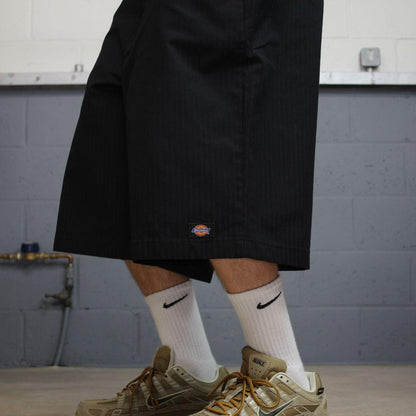 Dickies baggy stripe chino shorts black carpenter Stripey Skater / surf style shorts baggy fit