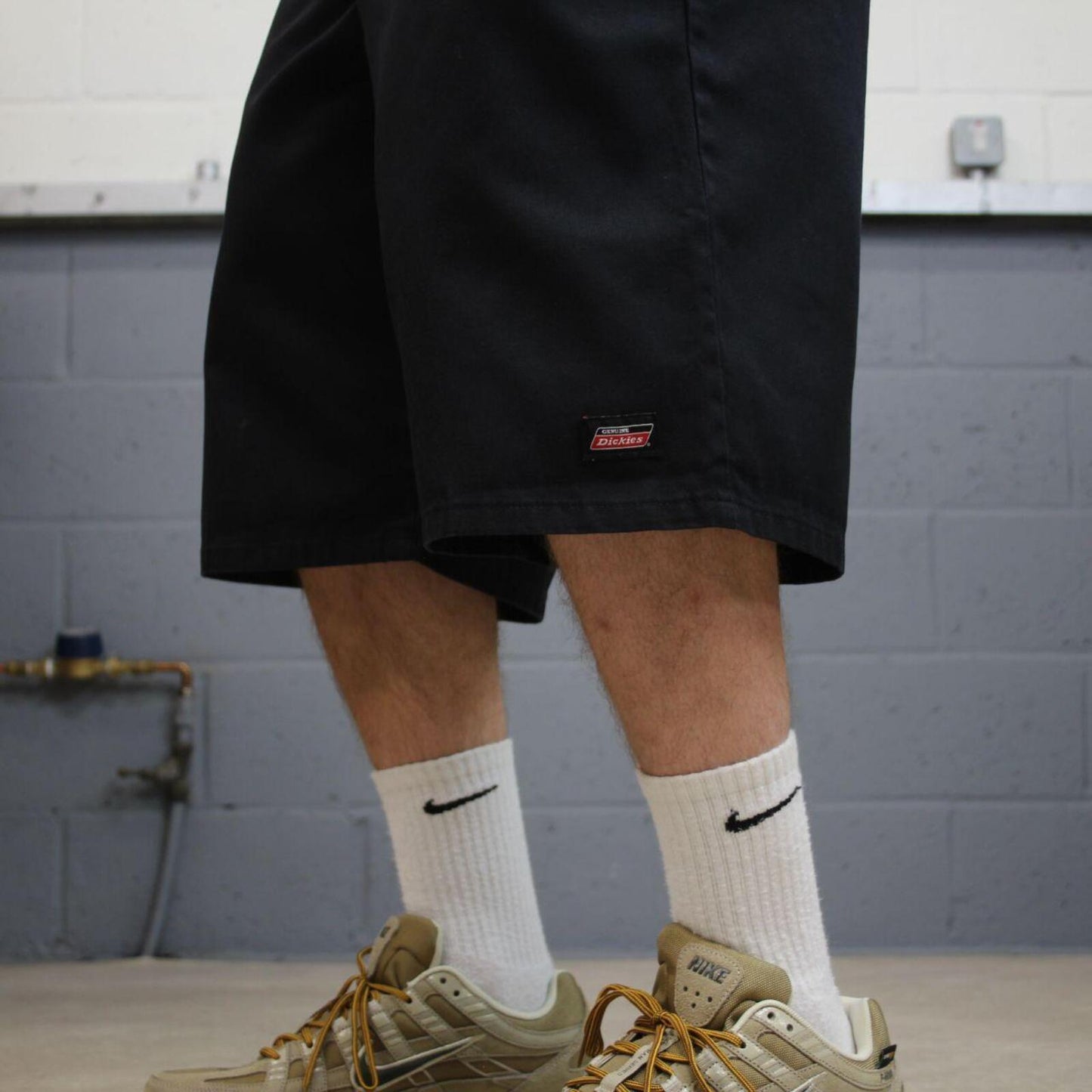 Dickies baggy carpenter shorts black Chino style skater shorts long wide leg festival