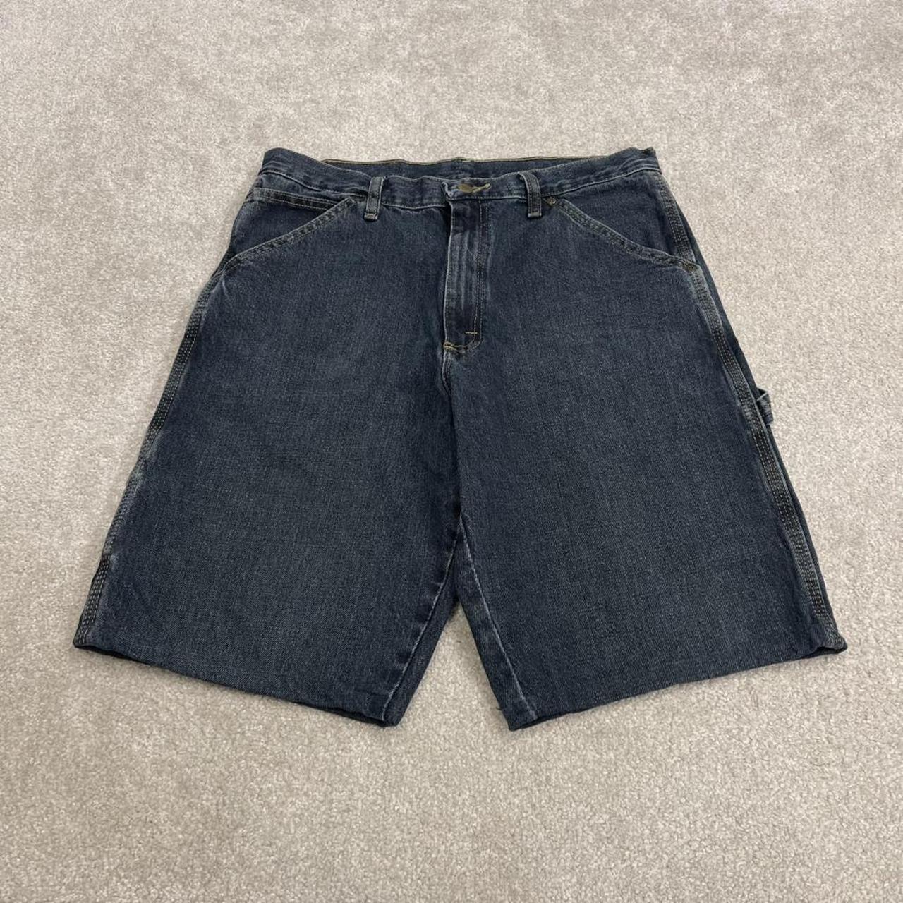 Y2K Wrangler denim shorts carpenter blue Loose skater style surf jorts