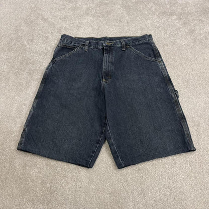Y2K Wrangler denim shorts carpenter blue Loose skater style surf jorts
