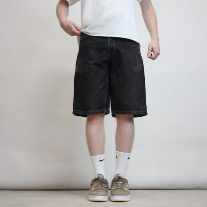 Black Southpole jean shorts W30 loose thick denim rare 90s skater style jorts