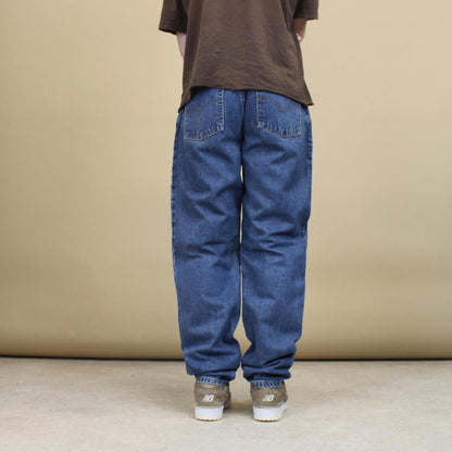 Blue Levi's 550 jeans size 12 relaxed tapered leg 90s style jeans red tab logo