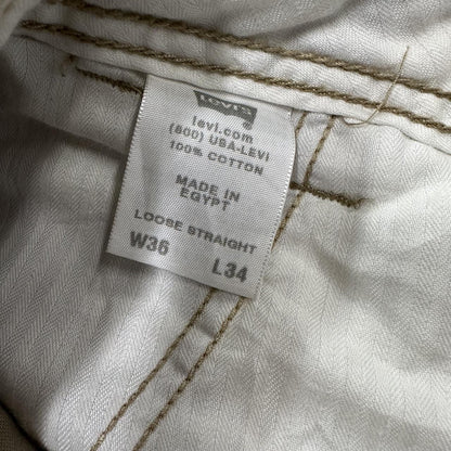 Levi's baggy cargo pants y2k Wide leg loose straight fit beige cargo utility pants
