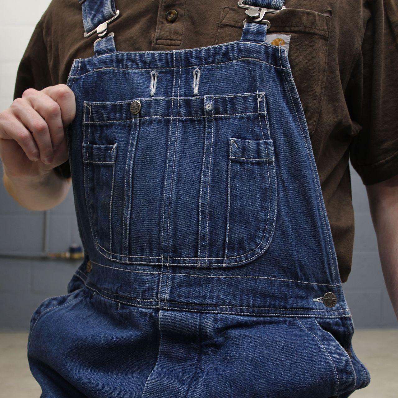 Vintage dungarees denim overalls blue Work’n Gear workwear bib & brace utility