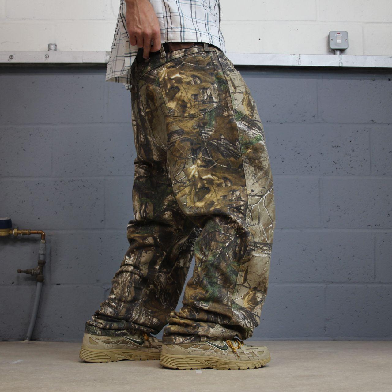 Wrangler pro gear realtree jeans camo pants Y2K khaki camouflage pattern hunting utility trousers