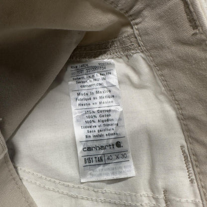 Carhartt baggy carpenter pants Y2K beige Loose fit skater cargo work pants utility