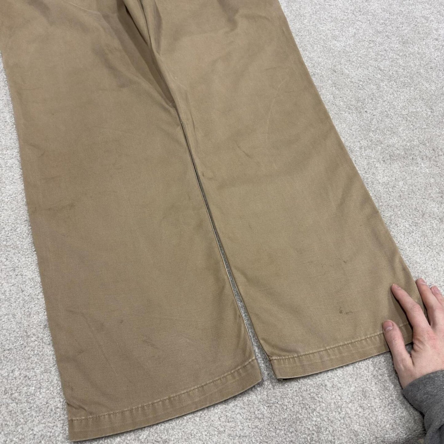 Carhartt carpenter pants relaxed fit tan Loose skate style cargo work trousers