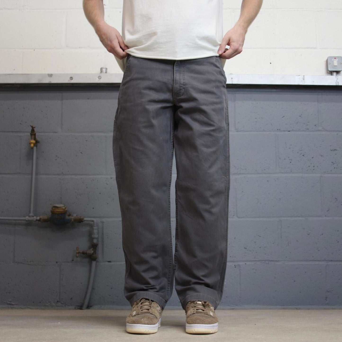 Carhartt carpenter pants W33L30 grey relaxed 90s skater style cargos