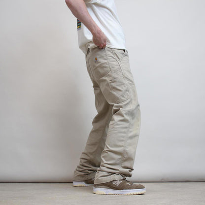 Mens Carhartt carpenter trousers W34 L34 beige skater cargos