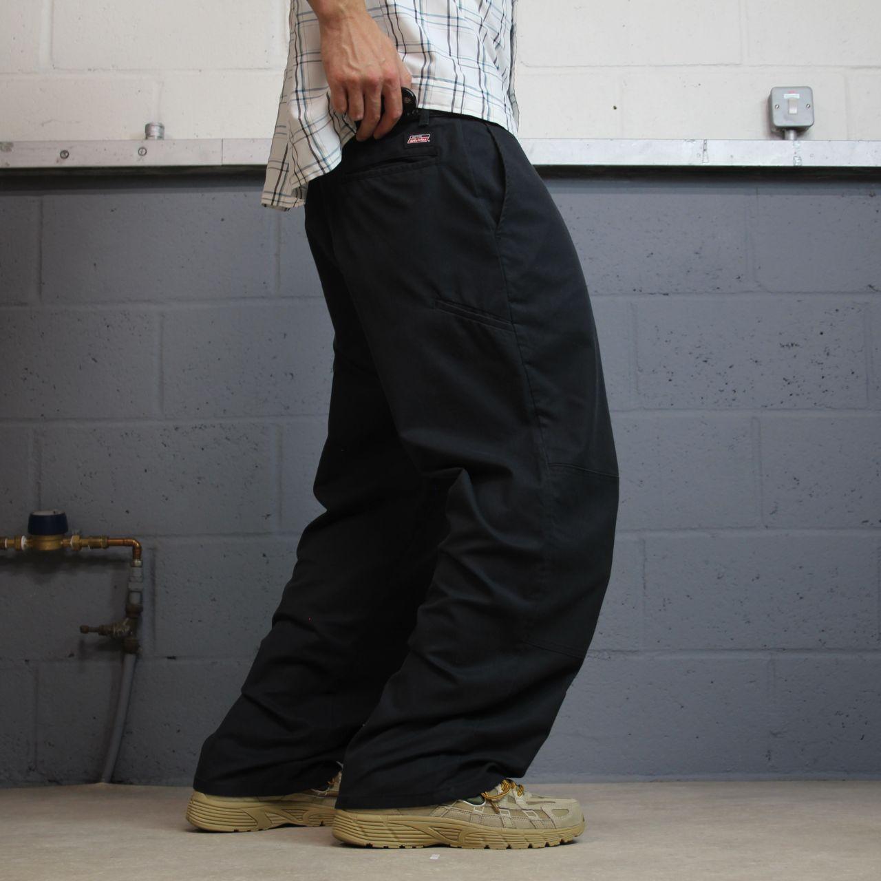 Dickies double knee work pants Y2K black Loose fit chino style skate trousers