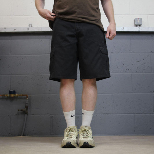 Dickies cargo chino shorts black Twill chino style skater shorts loose leg festival