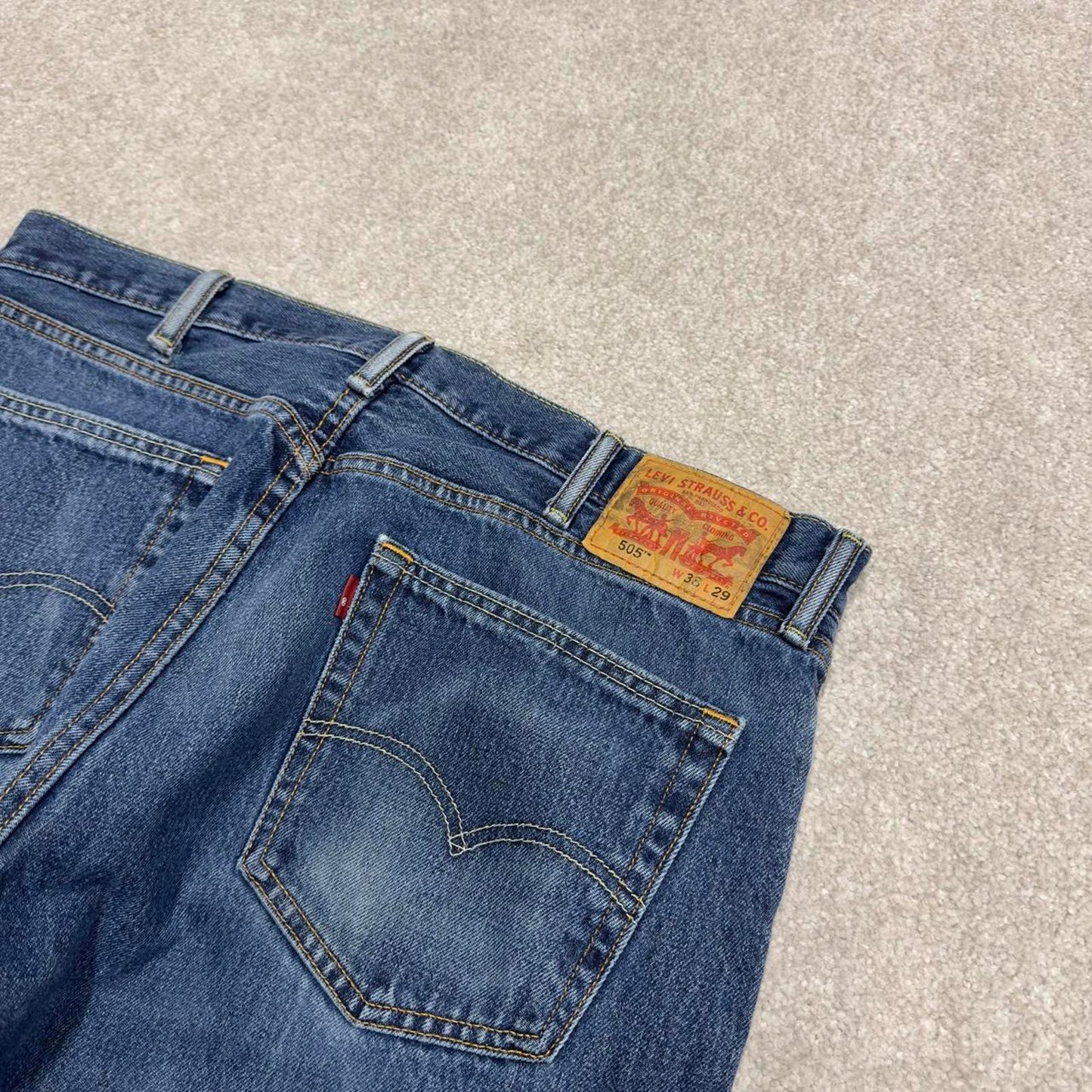 Y2K Levi’s 505 jeans straight leg blue Straight fit denim pants red tab logo