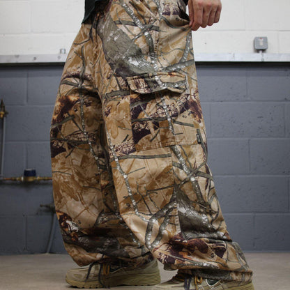 Vintage baggy camo cargo pants khaki Loose Outfitters Ridge camouflage Y2K hunting style trousers
