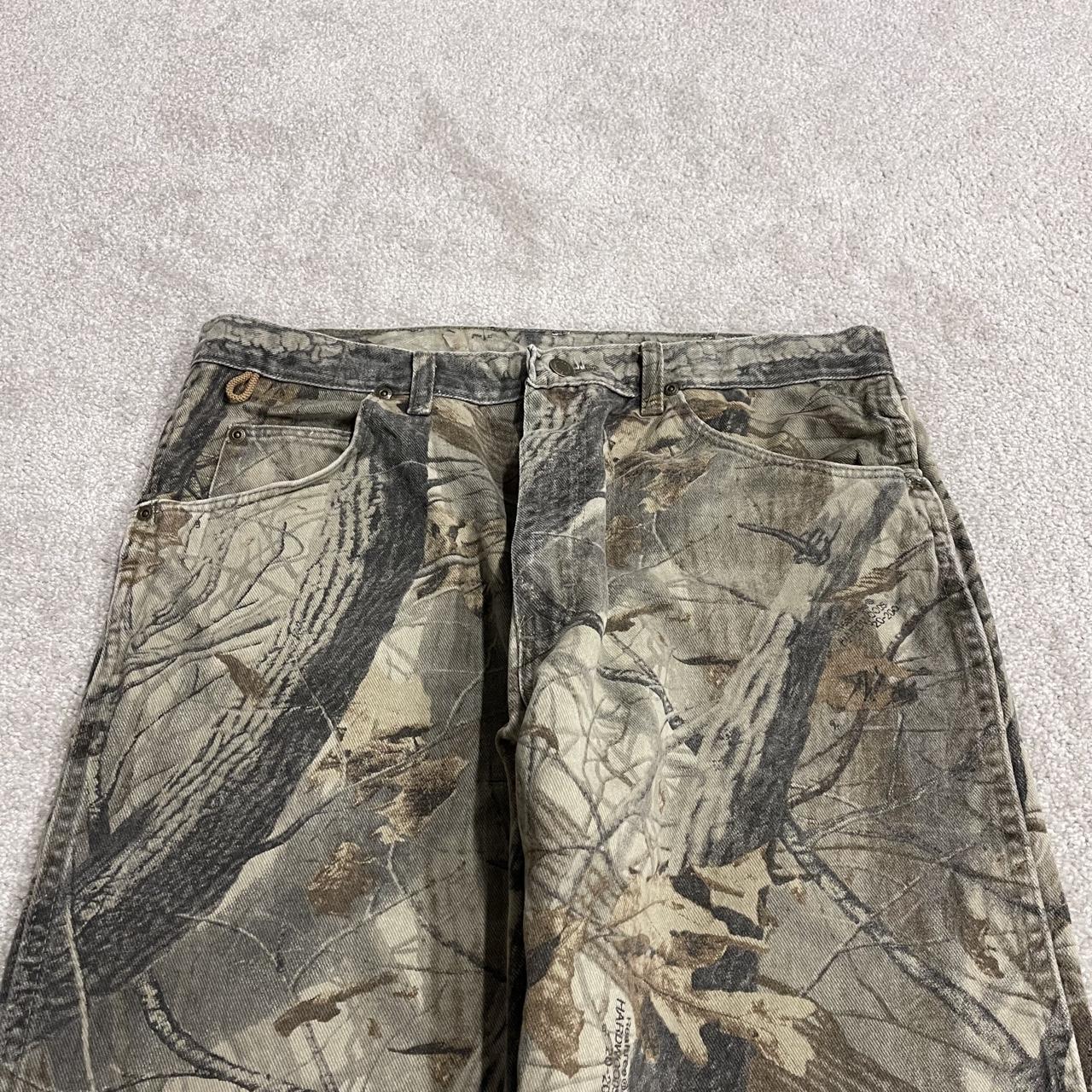 Wrangler Realtree camo jeans y2k khaki Straight leg hardwoods Realtree forest camouflage pants