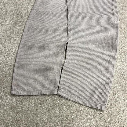 Wide wale corduroy pants loose grey Asos chunky jumbo cord trousers 100% cotton