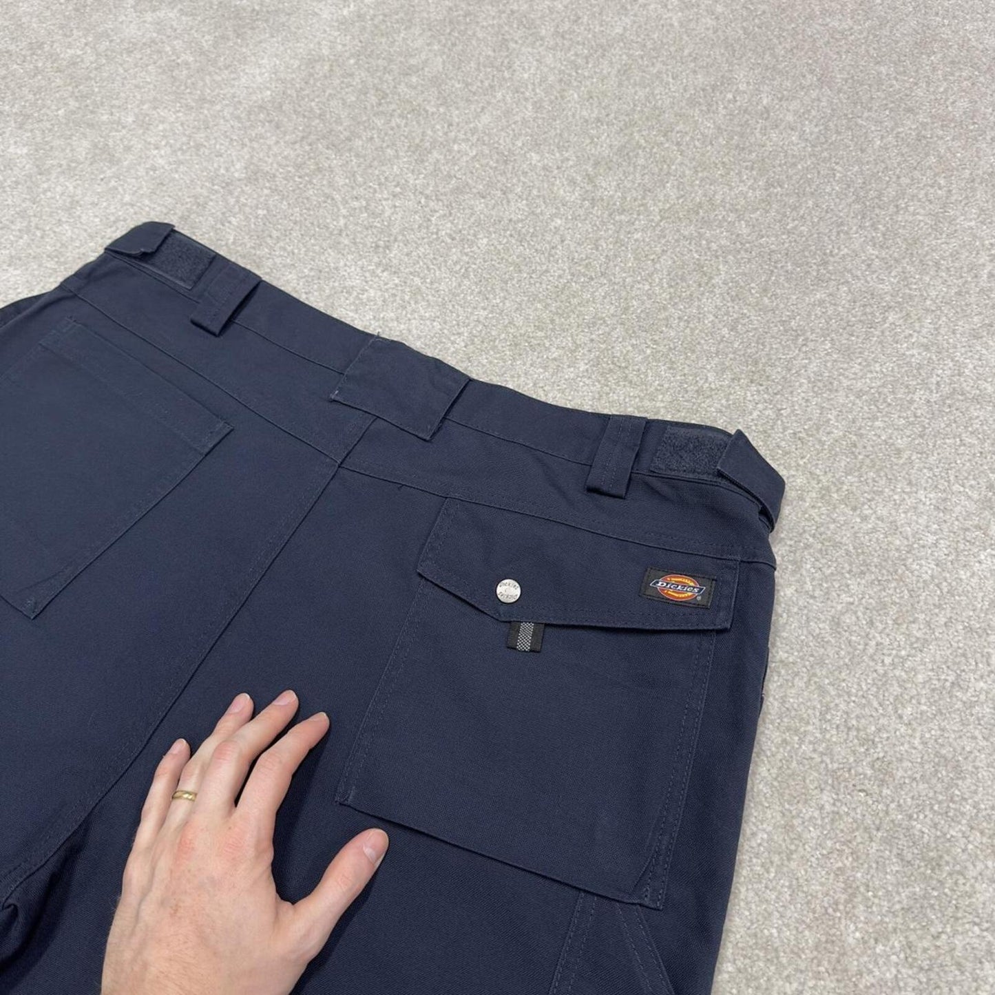 Dickies cargo work pants navy Loose straight leg utility trousers