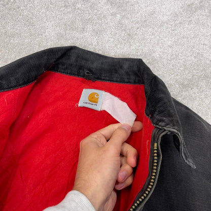 Vintage Black Carhartt Santa Fe Jacket XL canvas 90s style skater bomber