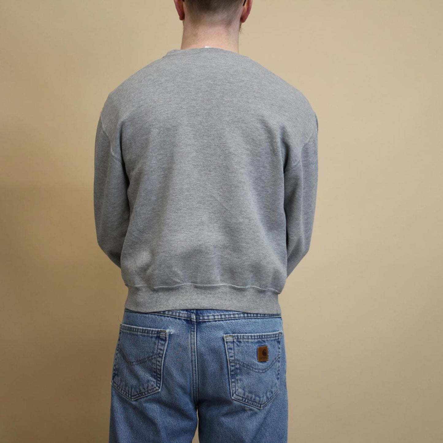 Grey vintage Russell sweatshirt S