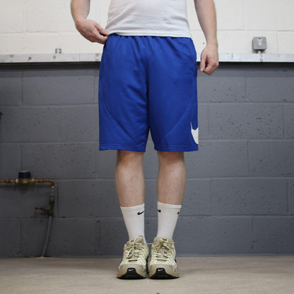 Nike sports shorts y2k Dri-Fit blue Casual style comfy loose floaty summer gym shorts