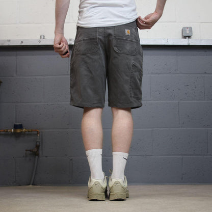 Carhartt carpenter shorts y2k grey Relaxed carpenter skater style work shorts