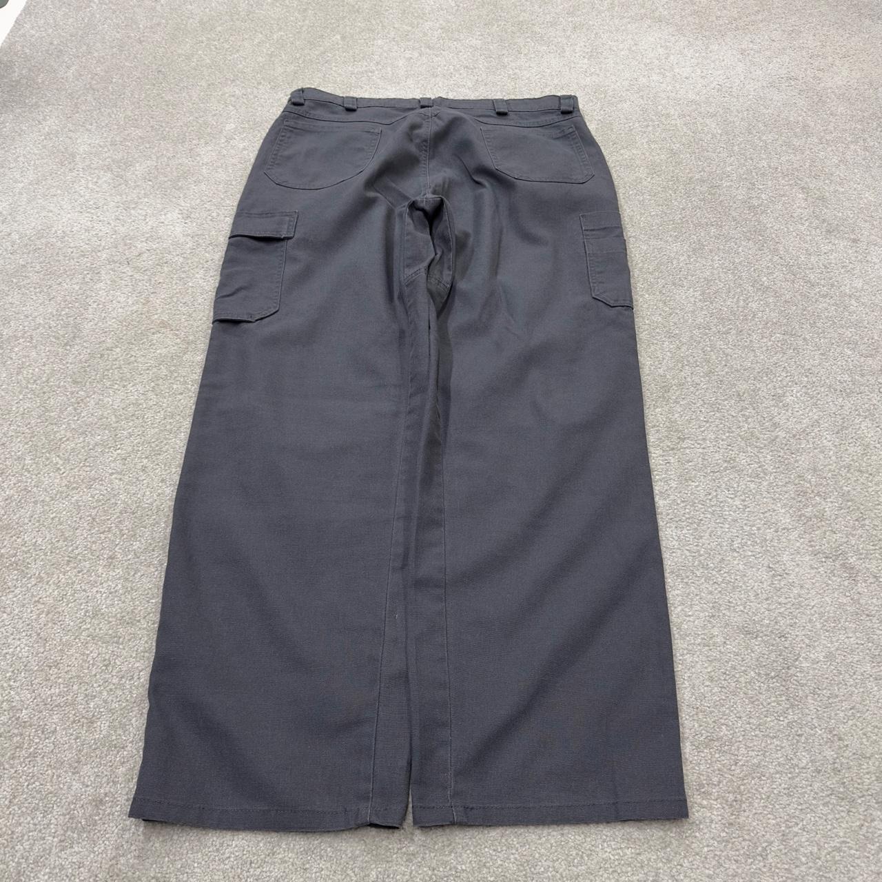 Red Kap baggy double knee cargo pants y2k grey loose wide leg skater work pants